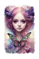 Sticker decorativ, Zana, Mov, 85 cm, 6713ST foto