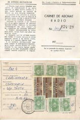 Romania, Carnet de abonat radio, Bucuresti, 1979