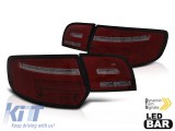 Set de stopuri LED de tuning potrivit pentru Audi A3 8P sportback 2008-2012 baza fumurie rosie, stanga si dreapta Performance AutoTuning