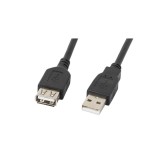 Cablu prelungitor USB 2.0 Lanberg AM-AF 5m Negru