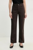 Answear Lab jeans femei, culoarea maro