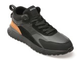 Ghete GRYXX negre, ZMSN33, din piele naturala