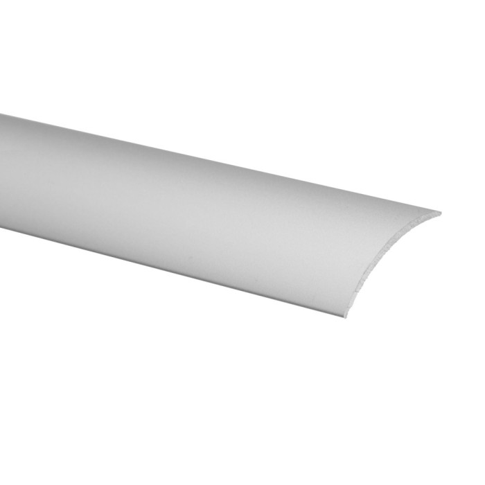 Profil aluminiu de trecere, SET S03, semirotund, autoadeziv, argintiu, 0.93 m