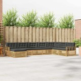 vidaXL Set de canapele de exterior cu pernă 8 pcs Alb și antracit 3390957