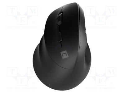 Mouse NATEC negru wireless USB A optic, 6 butoane, rază 10m, baterie AA foto