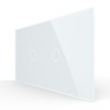 Intrerupator Simplu + Simplu cu Touch LIVOLO cu Rama Din Sticla, Standard Italian, 4M SmartElectro IntelligentHouse