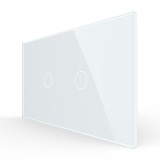 Cumpara ieftin Intrerupator Simplu + Simplu cu Touch LIVOLO cu Rama Din Sticla, Standard Italian, 4M SmartElectro IntelligentHouse