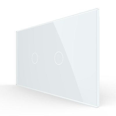 Intrerupator Simplu + Simplu cu Touch LIVOLO cu Rama Din Sticla, Standard Italian, 4M SmartElectro IntelligentHouse foto