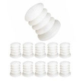 Set 10 dopuri spirala pentru sticle vin si lichide fermentate, etansare sigura, plastic alb, 22 mm, reutilizabile