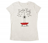 Tricou pentru femei - I Love Bucharest Ana Banica, culoarea alb, marimea S | ROD