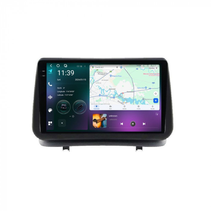 Navigatie dedicata cu Android Renault Clio III 2005 - 2012, 12GB RAM, Radio GPS