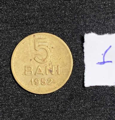 Moneda 5 bani 1952 RPR foto