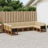 Cumpara ieftin Set de canapele de exterior 10 buc. 10-Locuri Natural si Bej