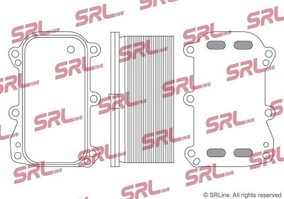 Radiator racire ulei motor, termoflot Mercedes Clasa C, Clasa E, Glc-Class, Slk/Slc-Class, motor: 2.0 T, Phev, 72x142x69, SRLine, Aluminiu, foto