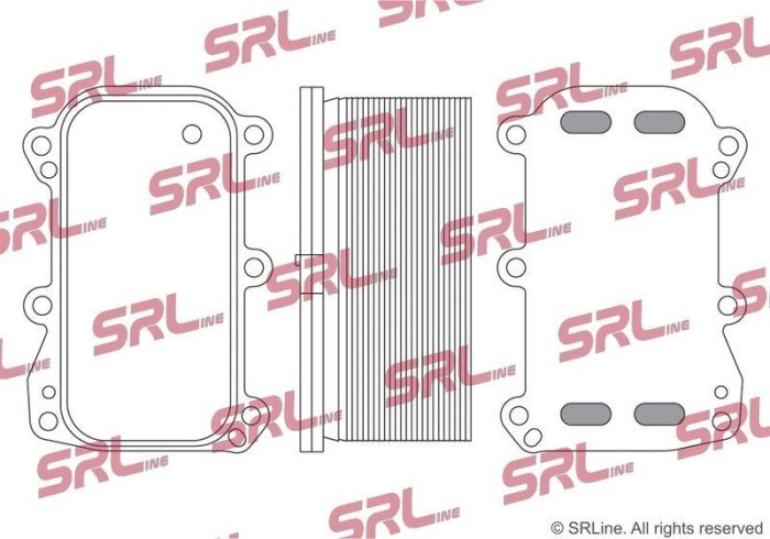 Radiator racire ulei motor, termoflot Mercedes Clasa C, Clasa E, Glc-Class, Slk/Slc-Class, motor: 2.0 T, Phev, 72x142x69, SRLine, Aluminiu,