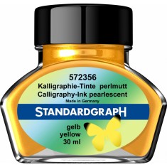 Cerneala perlata caligrafie galbena Standardgraph 30 ml