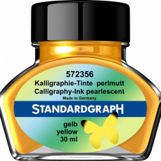 Cerneala perlata caligrafie galbena Standardgraph 30 ml