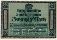 Bancnote rare Germania -20 Marci 1918 foto