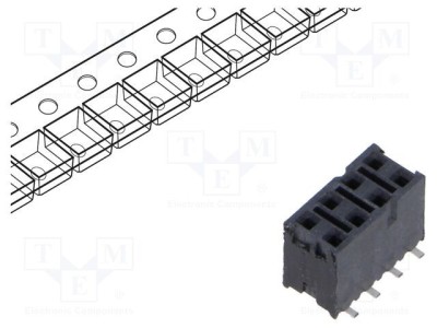 Conector şiruri pini mamă 8 PIN 2,54mm aurit SMT - SAMTEC foto