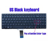 Tastatura compatibila Laptop, Asus, VivoBook S15 X530F, X530FA, X530FN, neagra, layout US
