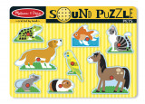 Puzzle de lemn cu sunete animale de companie melissa and doug, Melissa &amp; Doug