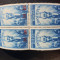 Rom&acirc;nia timbre 1952 supratipar bloc de 4 constitutia R,P,R. MNH