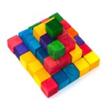 Set 49 cuburi din lemn pentru activitati crafts