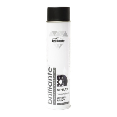 Spray Vopsea Jante Brilliante, Negru Mat, 600ml foto