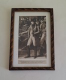 Litografie cu Napoleon I primind cheia orasului Viena - Noiembrie 1805