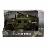 Jeep militar cu lumini si sunete, Hero Combat, 23 cm, Verde