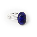 Inel Lapis Lazuli, piatră ovală tip Bohemia, reglabil