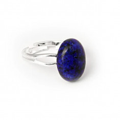 Inel Lapis Lazuli, piatră ovală tip Bohemia, reglabil