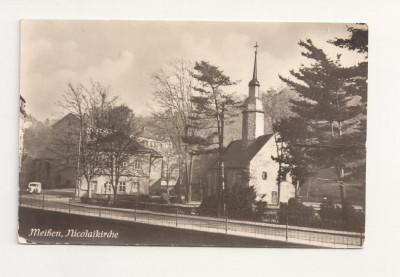 SG7 - Carte Postala - Germania, Meissen / Nicolaikirche, Circulata 1956 foto