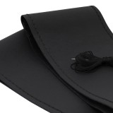 HUSA VOLAN CU SNUR PIELE NATURALA NEGRU 39-40 cm