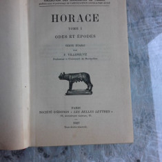 HORACE - ODES ET EPODES VOL.I (CARTE IN LIMBA FRANCEZA)