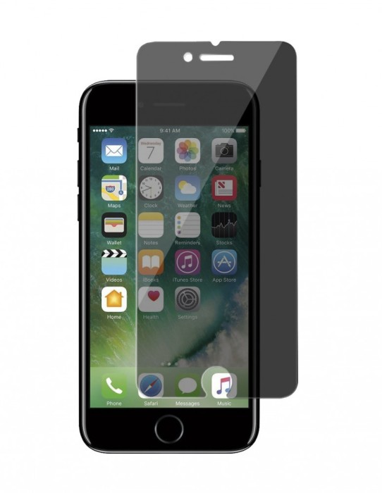 Set 2 folii de sticla Apple iPhone 6 Plus/6S Plus, Privacy Glass MyStyle, folie securizata duritate 9H