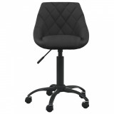 vidaXL Scaun de birou, negru, catifea