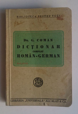 Dictionar complet roman - german - Dr. G. Coman foto