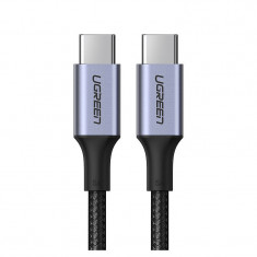 Cablu Date si Incarcare USB Type-C la USB Type-C UGREEN, 2 m, 5A, 100W, Gri