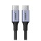 Cablu Date si Incarcare USB Type-C la USB Type-C UGREEN, 2 m, PD/QC 3.0 , 5A, 100W, Gri