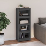 Gossi biblioteca, gri, 50x35x125,5 cm, lemn masiv de pin
