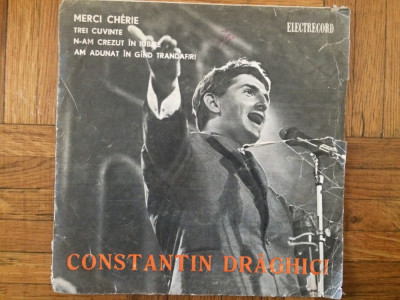 constantin draghici merci cherie single 7&amp;quot; disc vinyl muzica usoara pop EDC 921 foto