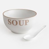 Set Bol și Lingură din Ceramică Ecru - Inspirare Gastronomică, CMCLASS