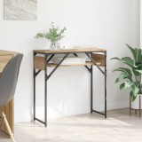 vidaXL MasaConsole Stejar Artizanal 75x30x75cm Lemn compozit 882884