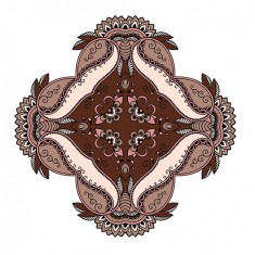 Sticker decorativ Mandala, Maro, 50 cm , 1062STK