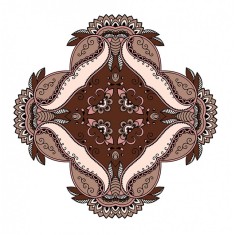 Sticker decorativ Mandala, Maro, 50 cm , 1062STK