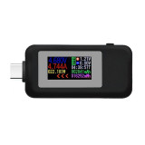 Tester incarcare USB cu KWS-1902C Type-C OKY0273-4-Black, CE Contact Electric