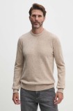 Barbour pulover de lana barbati, culoarea bej, călduros