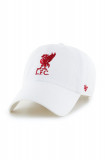 47brand șapcă Liverpool FC culoarea alb, cu imprimeu EPL-RGW04GWS-WHA, 47 Brand