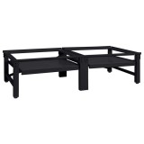 vidaXL Suport pentru mașina de spălat 2 pcs Negru 64 x 55 x 32.5 cm 42022041
